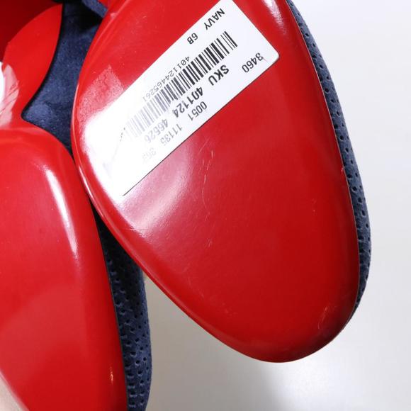 Incastrana 55mm navy blue Perforated Padded Insole Round pumps d509 - Picture 11 of 11